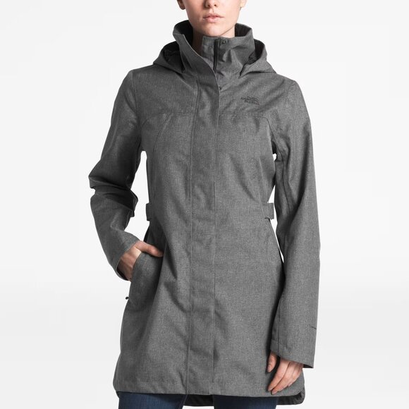 The North Face Women's Grey Heather Urban Explore Laney Trench II Coat Size M
